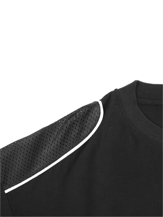 PIPED PANEL TWO-TONE TEE