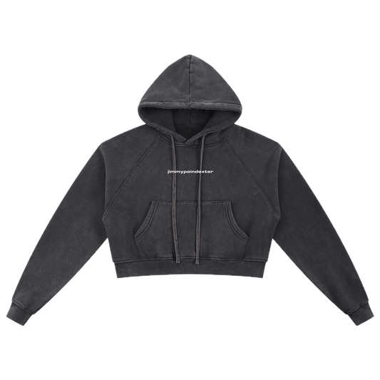 SNOW WASHED CROPPED HOODIE