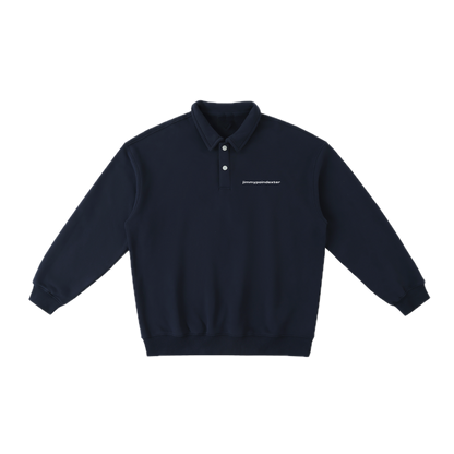 NAVY HEAVYWEIGHT OVERSIZED POLO