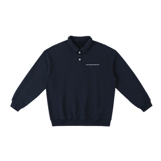 NAVY HEAVYWEIGHT OVERSIZED POLO