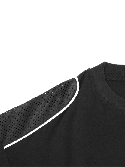 PIPED PANEL TWO-TONE TEE