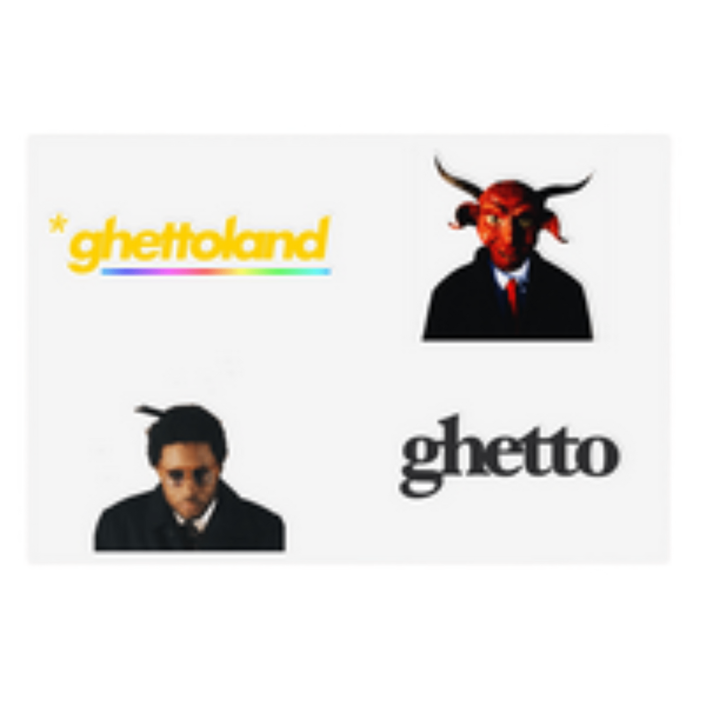*GHETTOLAND 4PC STICKER SHEET