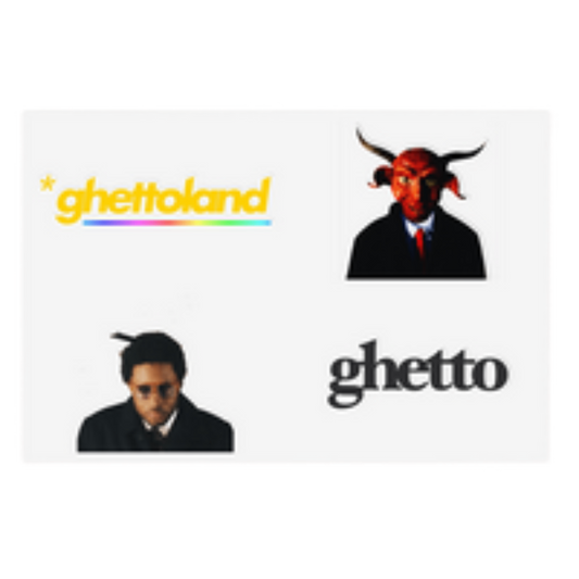 *GHETTOLAND 4PC STICKER SHEET