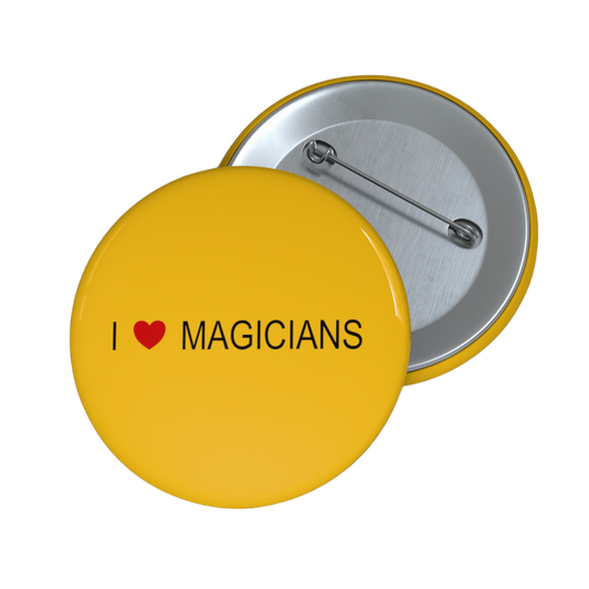 I LOVE MAGICIANS BUTTON PIN