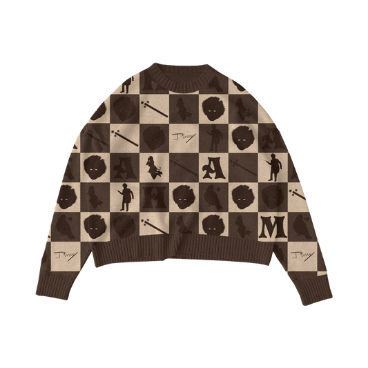 SHAZAM SQUARES KNIT SWEATER