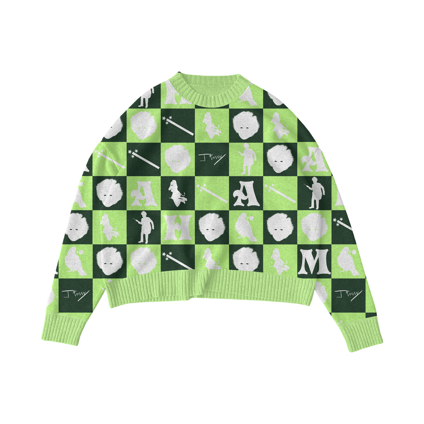 SHAZAM SQUARES KNIT SWEATER