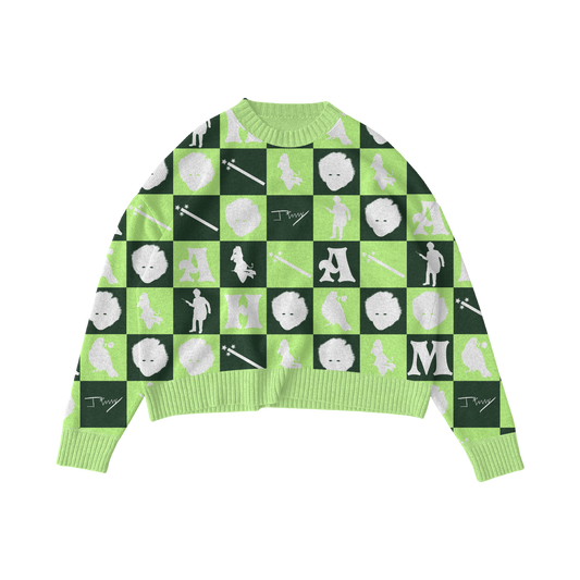 SHAZAM SQUARES KNIT SWEATER