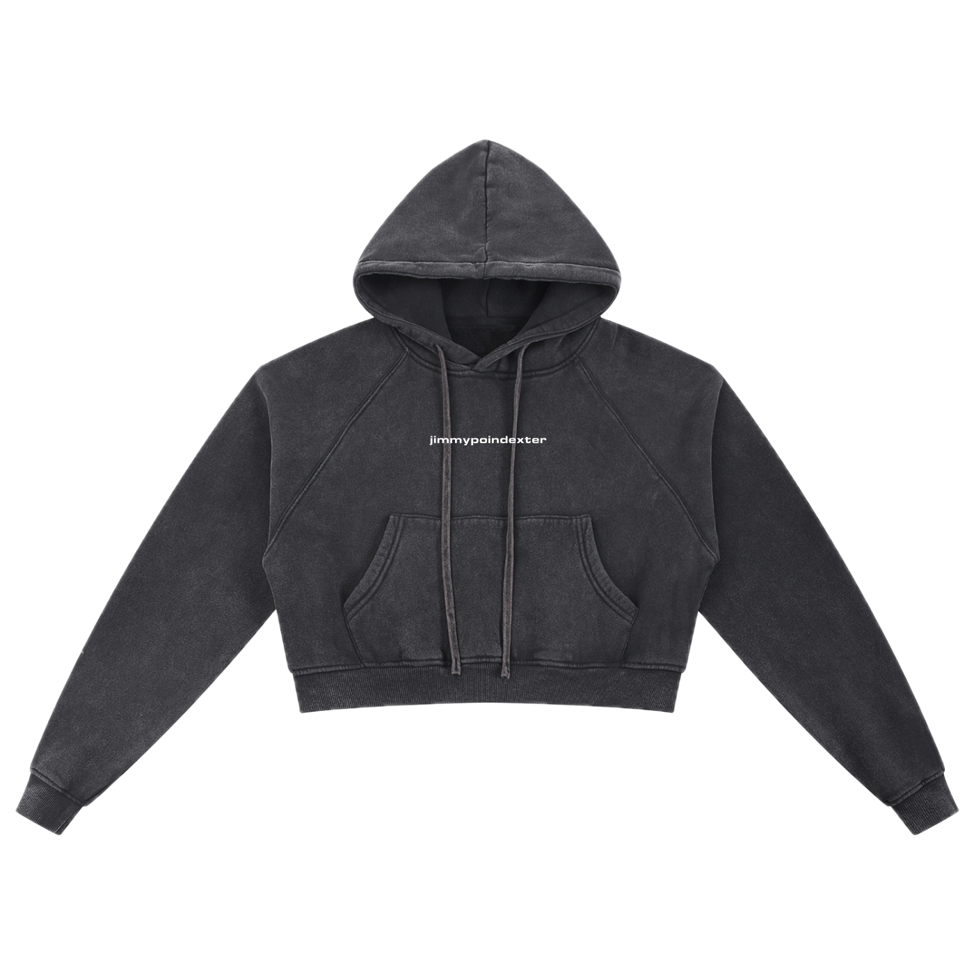 SNOW WASHED CROPPED HOODIE