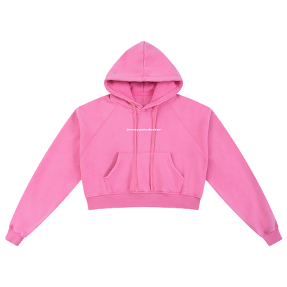 SNOW WASHED CROPPED HOODIE