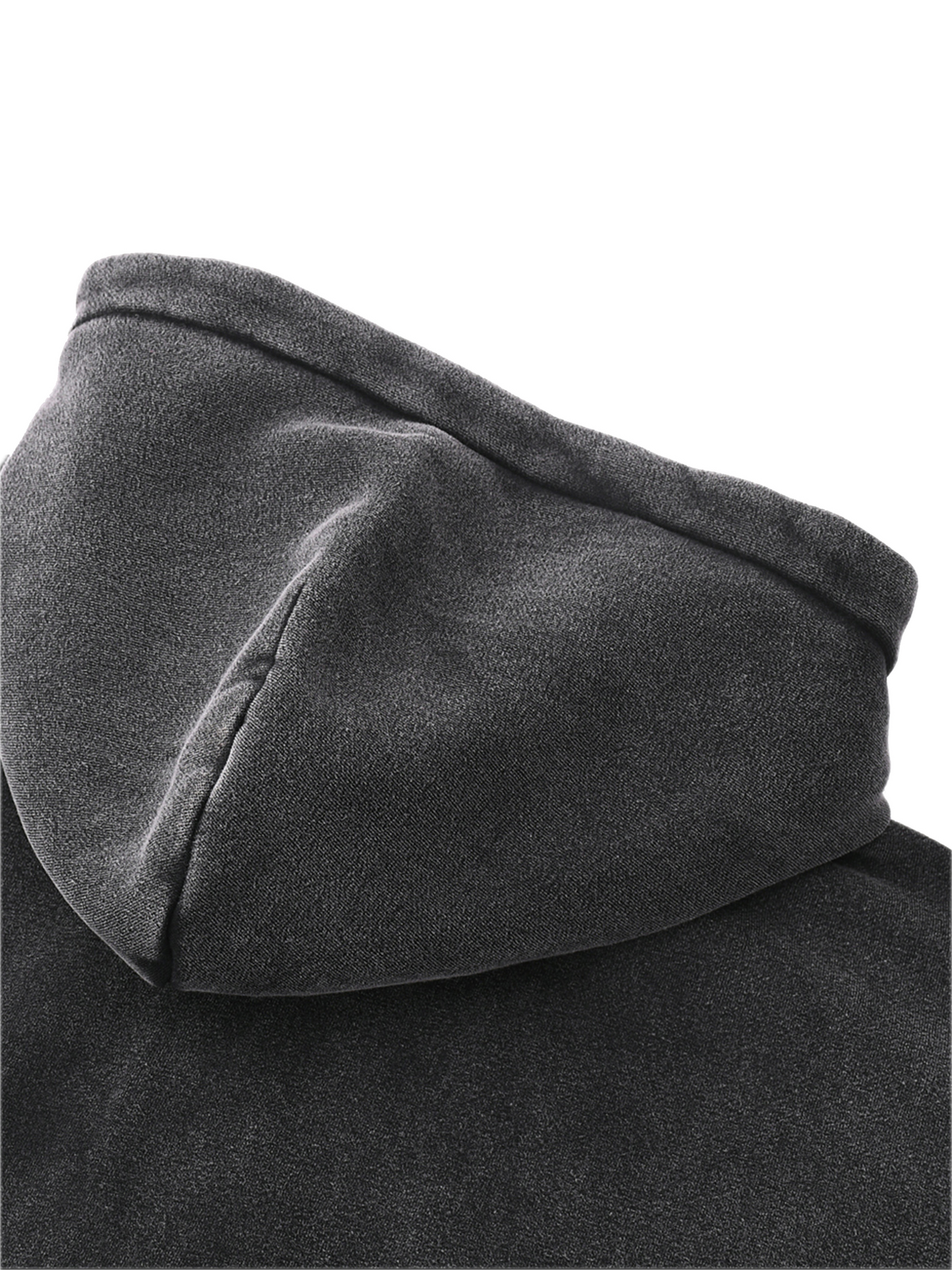SNOW WASHED ZIP-THROUGH BOXY HOODIE