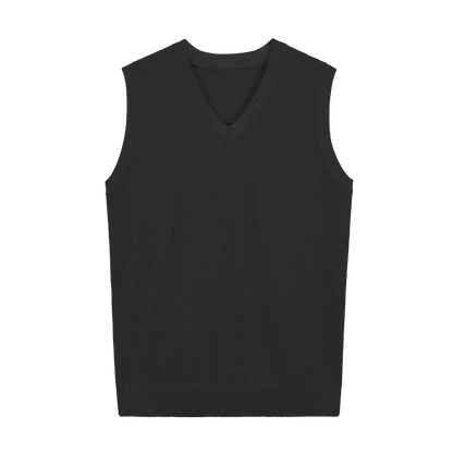 KNITTED V-NECK VEST
