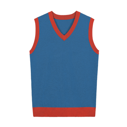 KNITTED V-NECK VEST