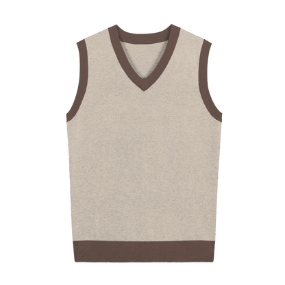 KNITTED V-NECK VEST