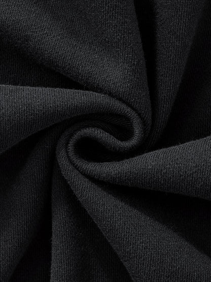 BLACK ENZYME WASHED WIDE-LEG SWEATPANTS