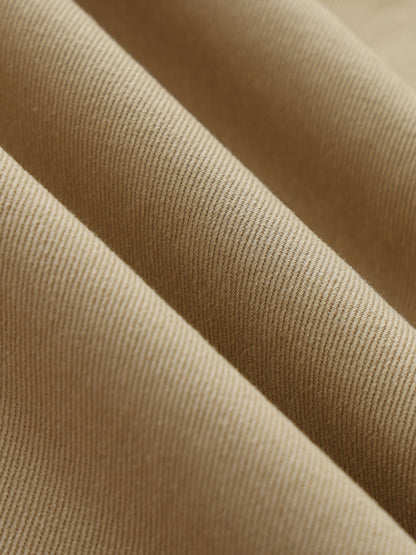 KHAKI TWISTED-SEAM BELTED PANTS