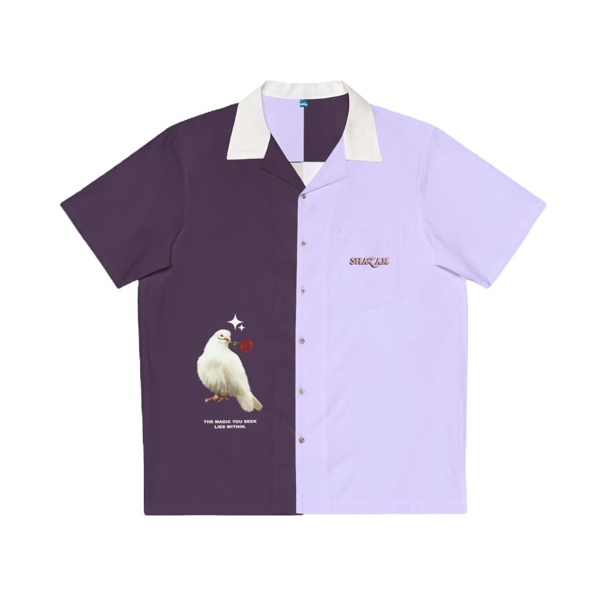 LILAC MAGIC YOU SEEK BUTTON UP SHIRT