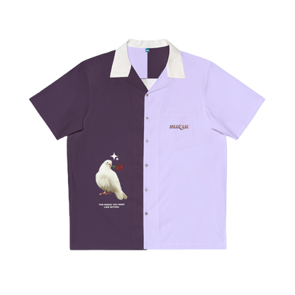 LILAC MAGIC YOU SEEK BUTTON UP SHIRT